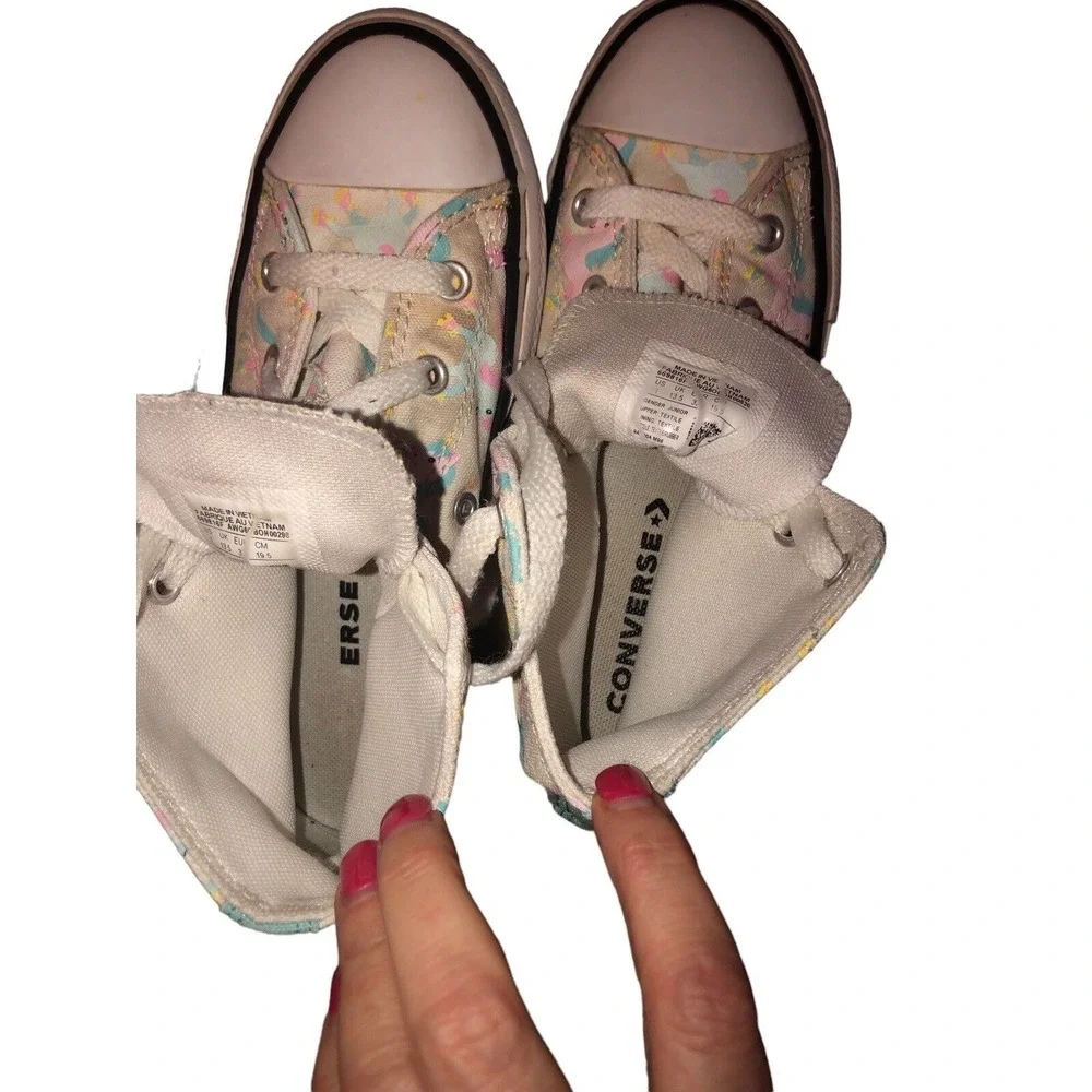 Converse Chuck Taylor All Star Kids High Top Unicorn Print Sneakers Size 1